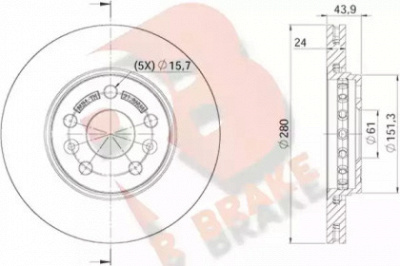 R BRAKE 78rbd24294 -  Тормозной диск